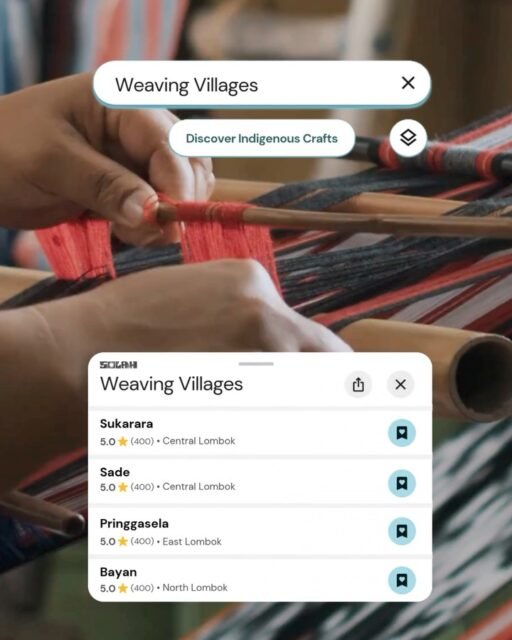 In sasak communities, weaving is considered an important cultural skill and upon perfecting their technique traditionally signals a women is ready for marriage. 

Visiting local artisans means helping preserve traditions in a world of fast fashion and mass production. Every handmade piece carries history, identity, and countless hours of work behind it! 

🗺️Visit the link in bio to explore more places using our map!